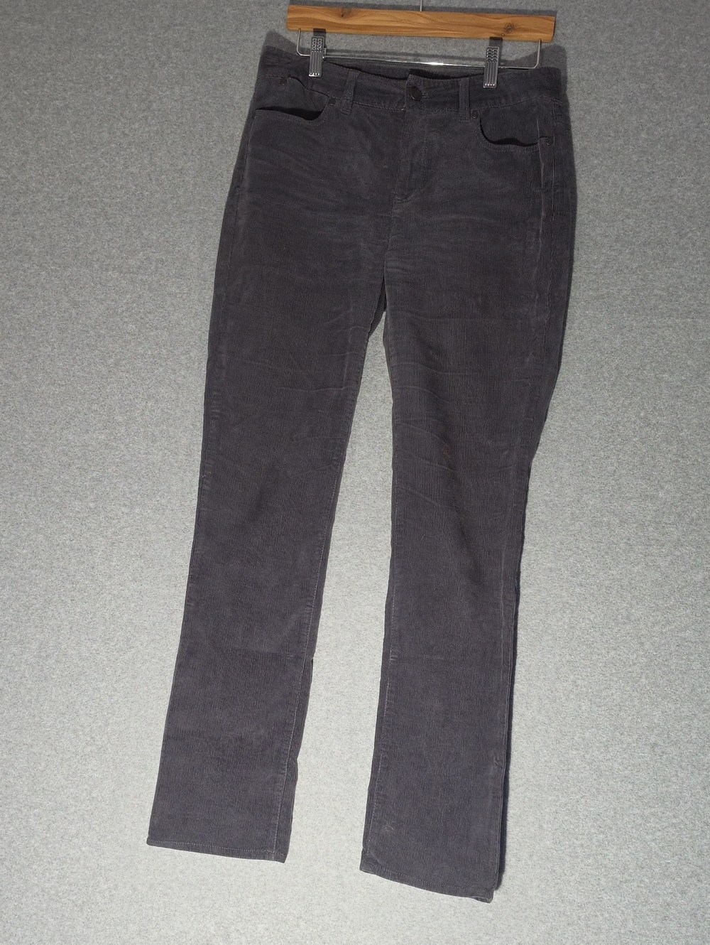Talbots Charcoal Straight-Leg Corduroy Jeans